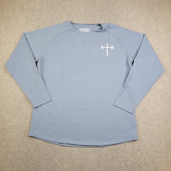 Holstrength Optimal Performance T-Shirt Mens 2XL Blue Long Sleeve Gym Christian - Picture 1 of 8